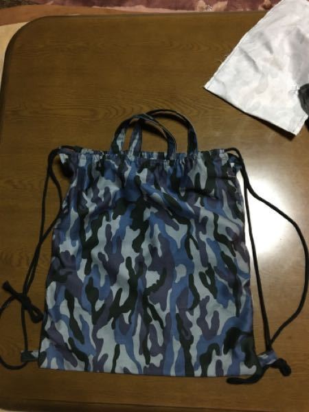 ナップサックを作ったんです 紐を通し 完成と思いきや 紐を引っ Yahoo 知恵袋