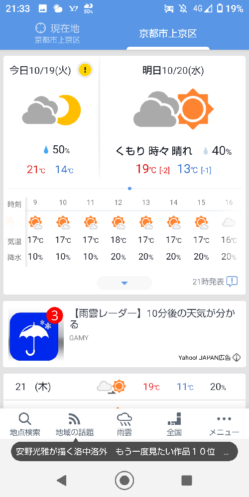 明日から京都に2泊旅行します 天気予報は調べましたが朝夜と日中でか Yahoo 知恵袋