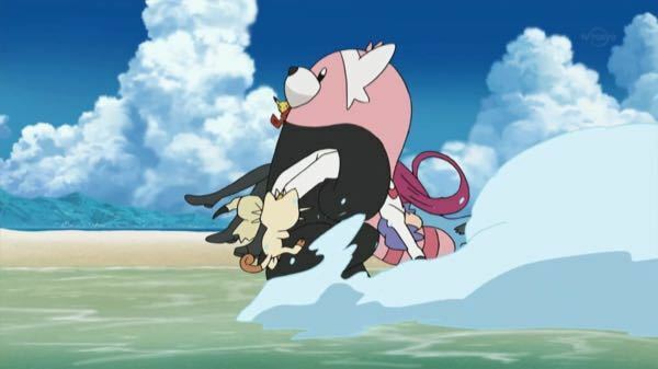 ポケモンサン ムーンのアニメでキテルグマが水上を走ってましたｗ Yahoo 知恵袋