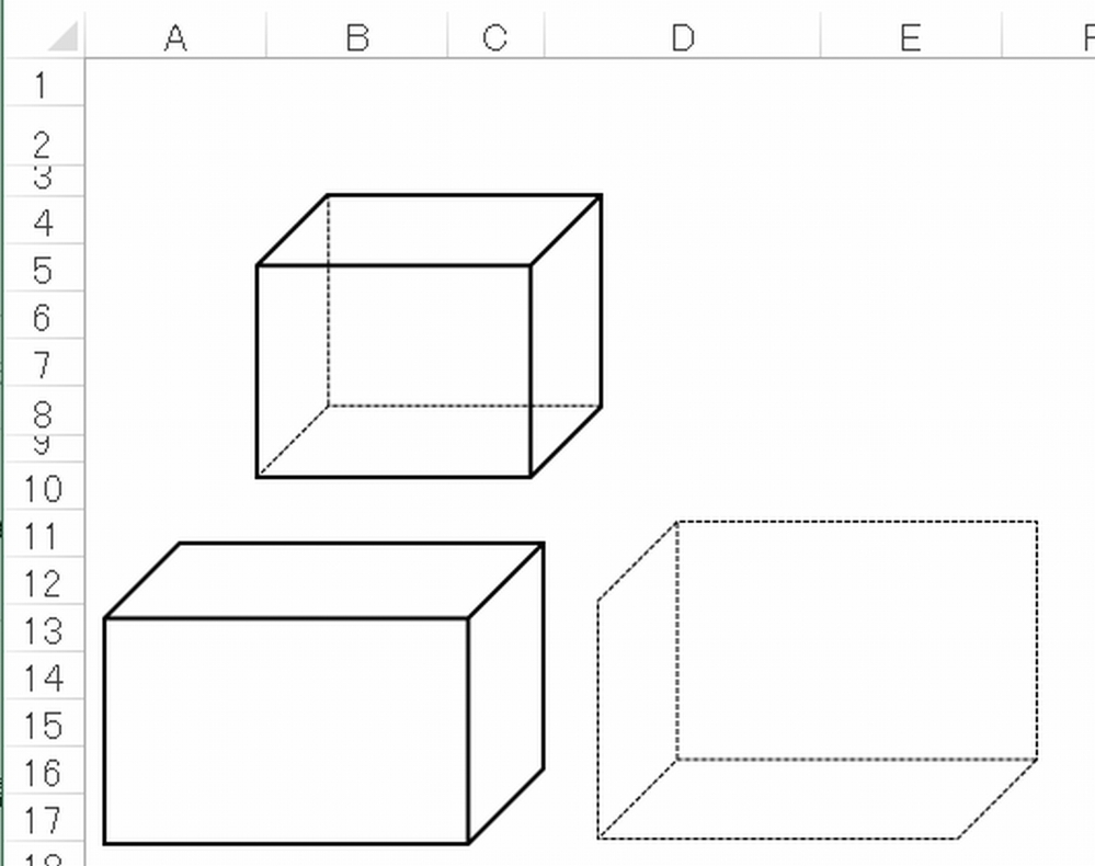 エクセルを使って立方体を書きたいのですが 図形の書式設定で高さと幅はありま Yahoo 知恵袋