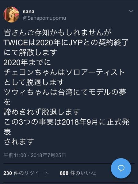 Twice解散説ってなんですか 22年にjypというt Yahoo 知恵袋