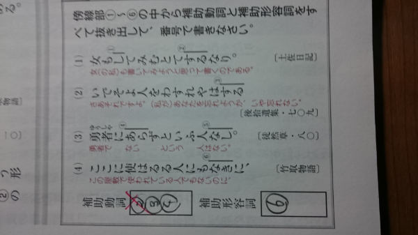 高1の古典文法について質問です 補助用言 がまったくわか Yahoo 知恵袋