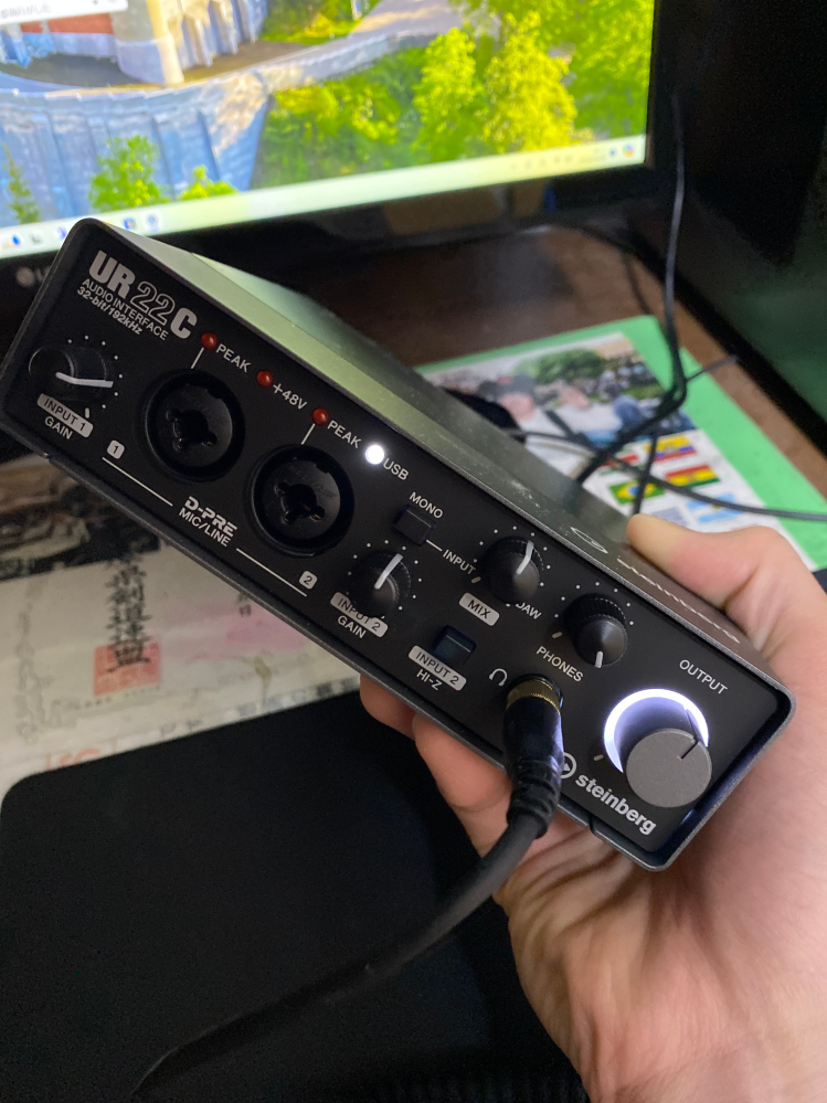 steinbergur22cを購入しヘッドホンに繋げましたが音が出ません