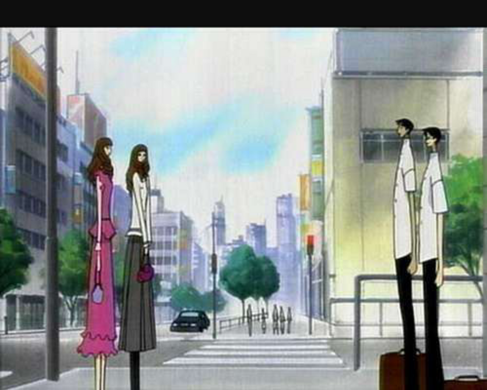 前にネットで見たアニメ作画崩壊の画像なんですが 街中で大人 二人と学生 Yahoo 知恵袋