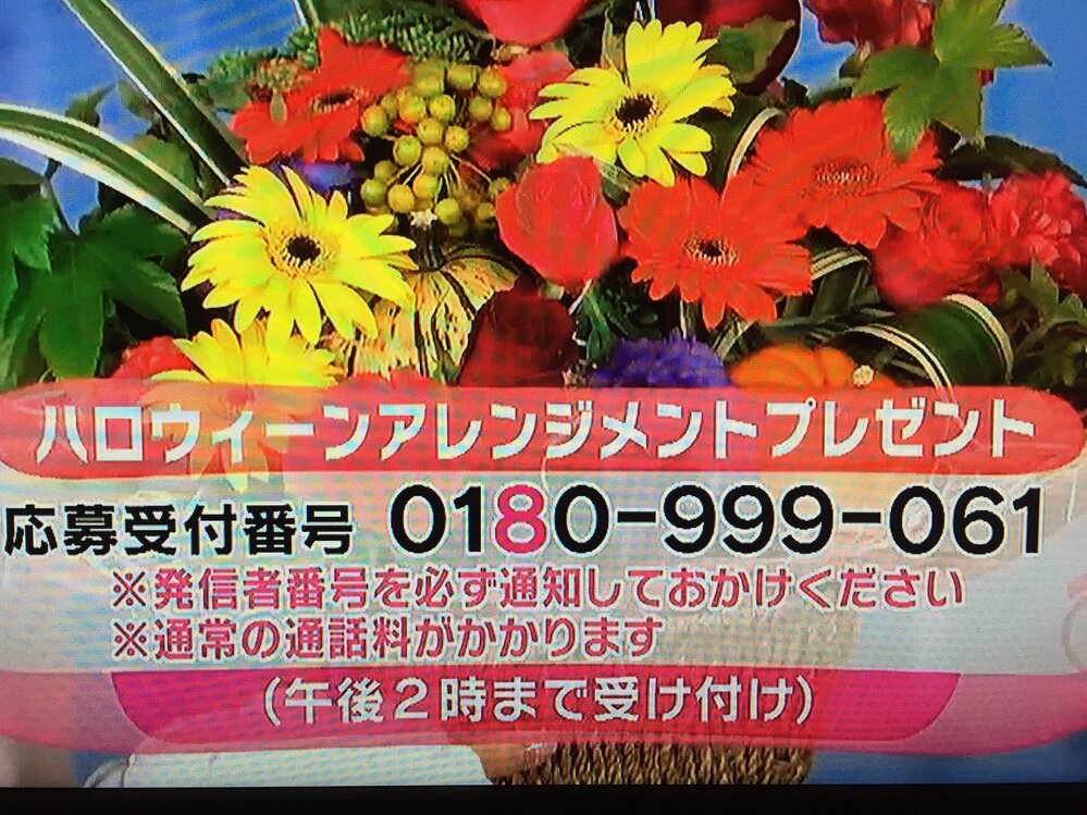 めざましテレビお花プレゼント電話番号 今日のめざましテレビのハロウ Yahoo 知恵袋