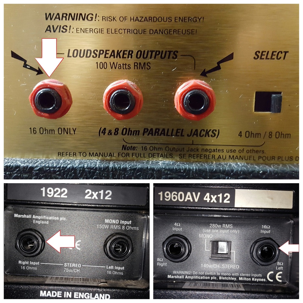 マーシャルJCM2000のヘッドアンプから1922と1960AVの - Yahoo!知恵袋