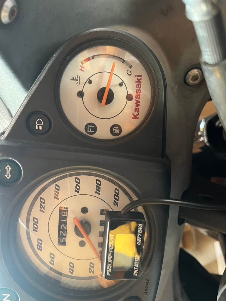待機中 ninja250rについてです。水温計が全く動きません。他の方の動