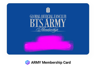 BTSファンクラブの会員証について私は今年の5月にBTSの