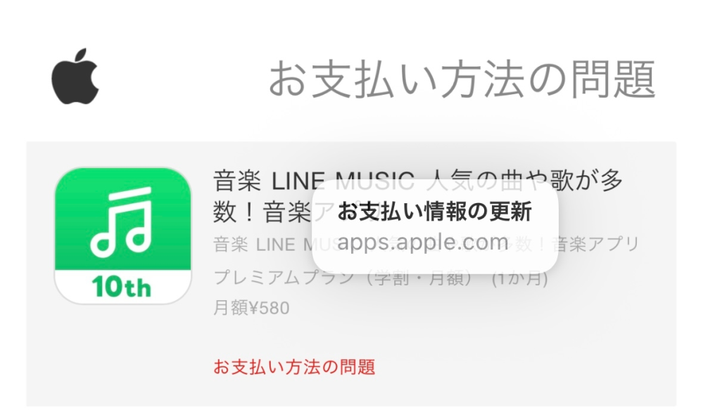 にゅページ 12/15お支払い appleからお支払い方法の問題についてメールが来ました。実際このア