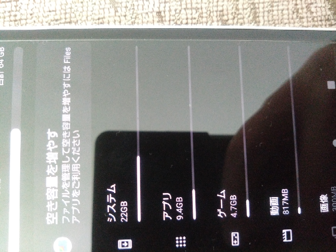 Androidサブ端末動作正常！知り合いからいただいてから一度も使っていませんでした。 サブ端末の容量が少なく感じストレージを見てみたらシステムアプリで22