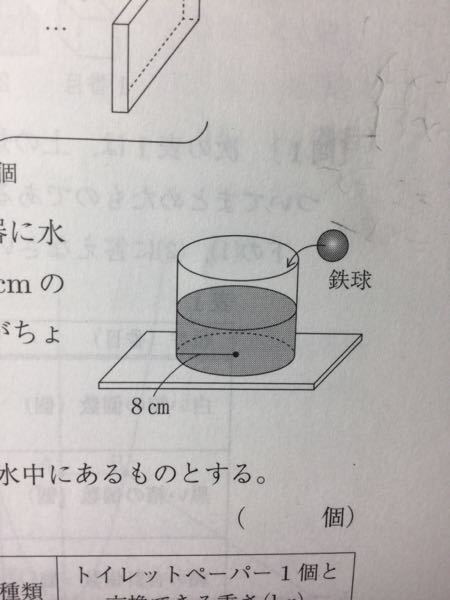 右の図のように 底面の半径が8cmの円形の形をした容器に水が入れられ 水平な台 Yahoo 知恵袋