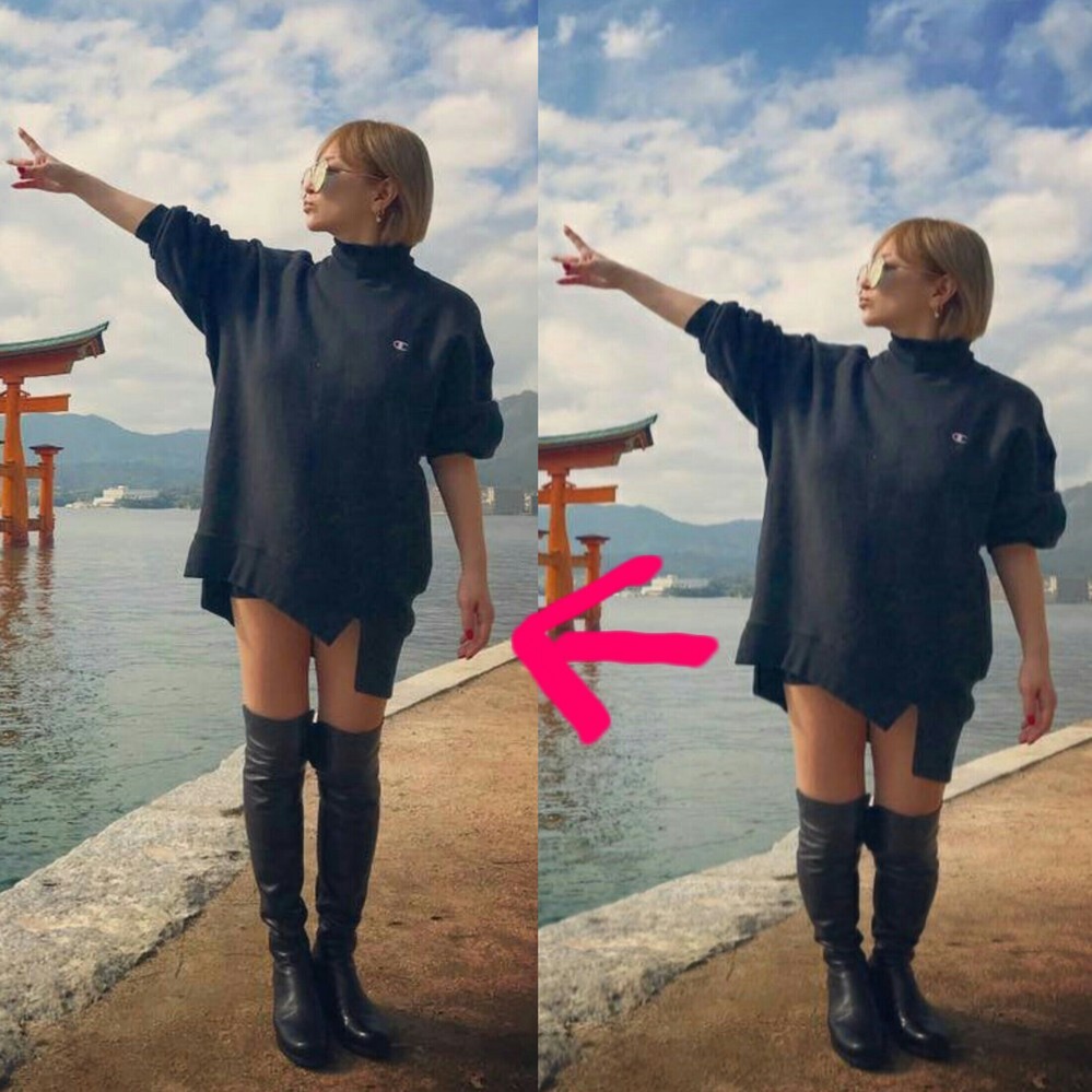 浜崎あゆみのインスタグラムは写真を加工してますよね 工 Yahoo 知恵袋