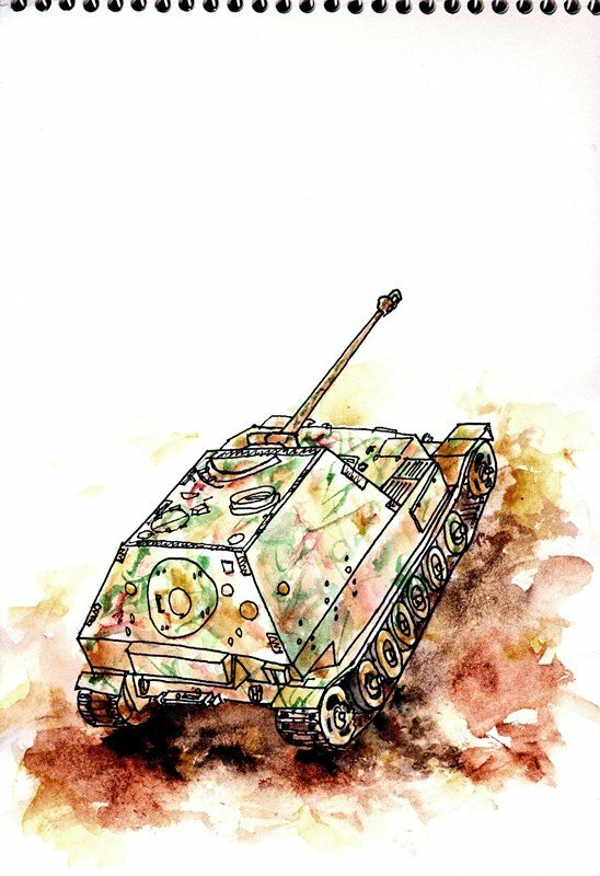 戦車の絵描いたんですけど 車輪の部分が上手く書けませんでした 細かい部分の描き Yahoo 知恵袋