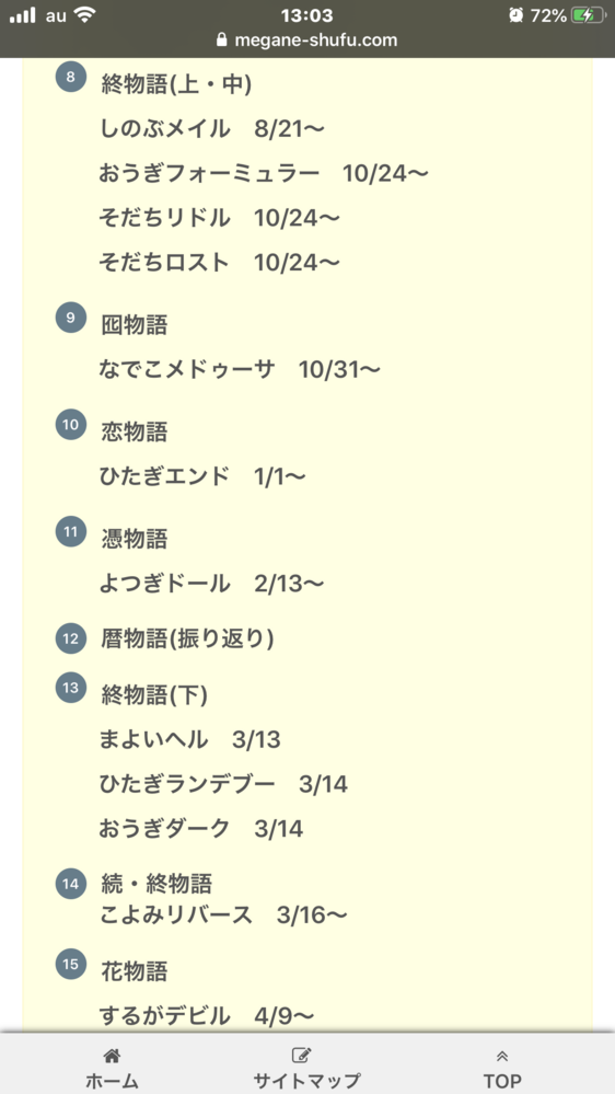 化物語偽物語など物語シリーズはどの順番で見ればいいかわかりません Yahoo 知恵袋