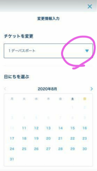 ディズニーチケット日付変更についてです ディズニーチケットの日 Yahoo 知恵袋