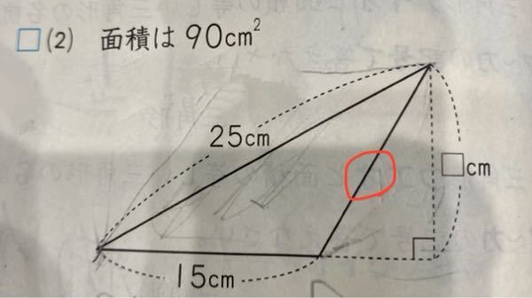 小学五年生の算数です 三角形 四角形の面積で の部分の答えを Yahoo 知恵袋