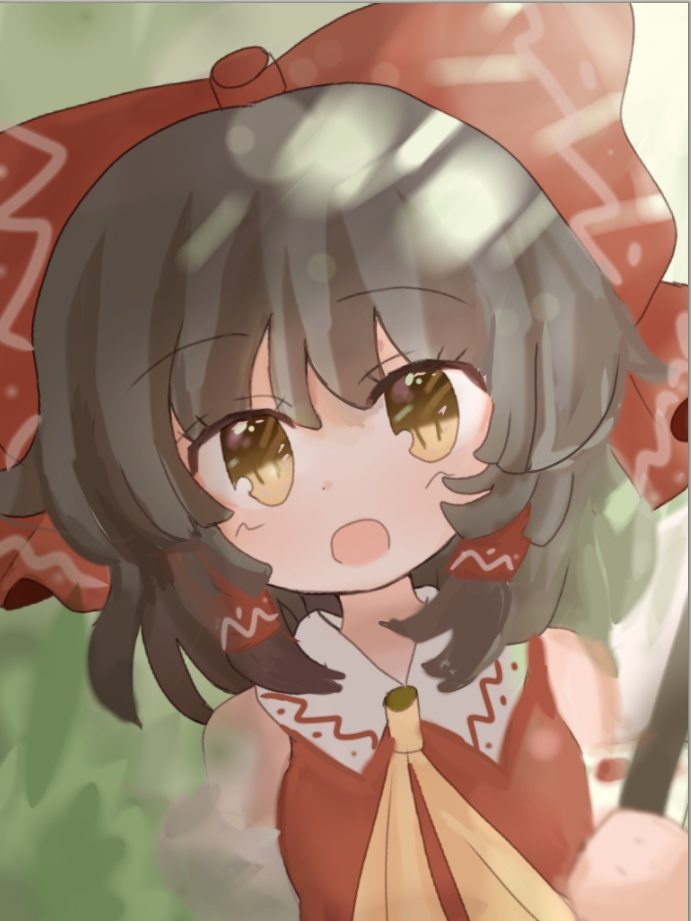 イラストの評価お願いします描いたキャラは東方の霊夢です イラスト自体は可愛 Yahoo 知恵袋